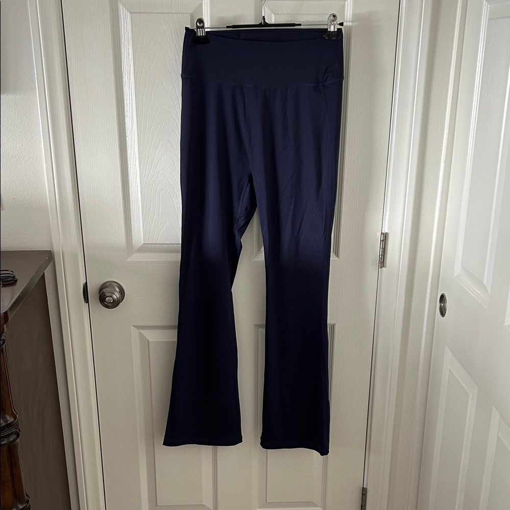 Pinspark Women’s Navy Blue Flared Yoga Pilates Pants, Size L, NWOT